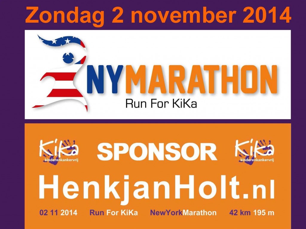 Henkjan Holt Run For KiKa New York 2014